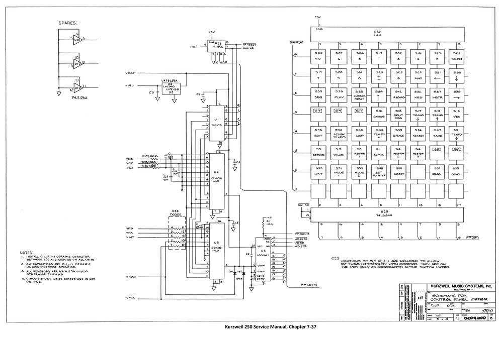 Schematic Control Panel Board (RMX), 4 sheets - Sheet 3